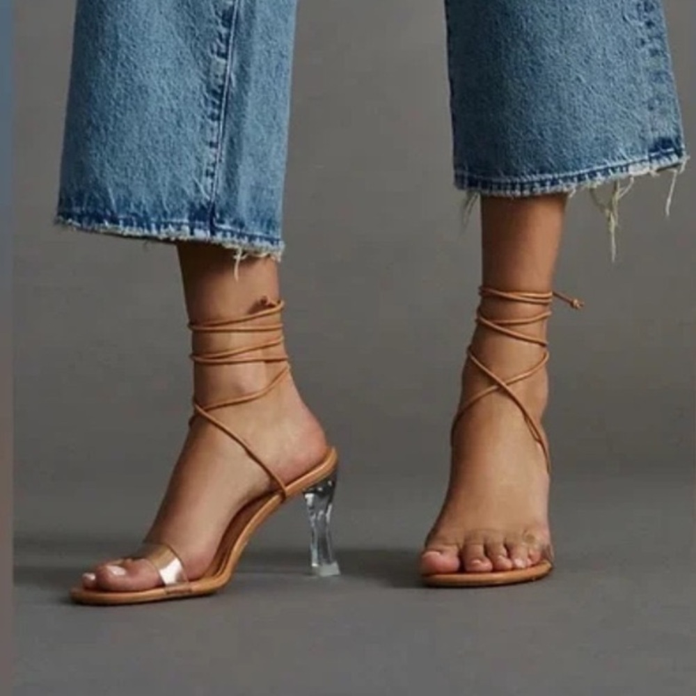 LARROUDÉ Gloria Leather & PVC Sandals